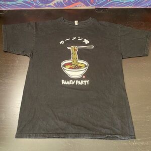 Alstyle Black Cotton Tee with Tag Detail